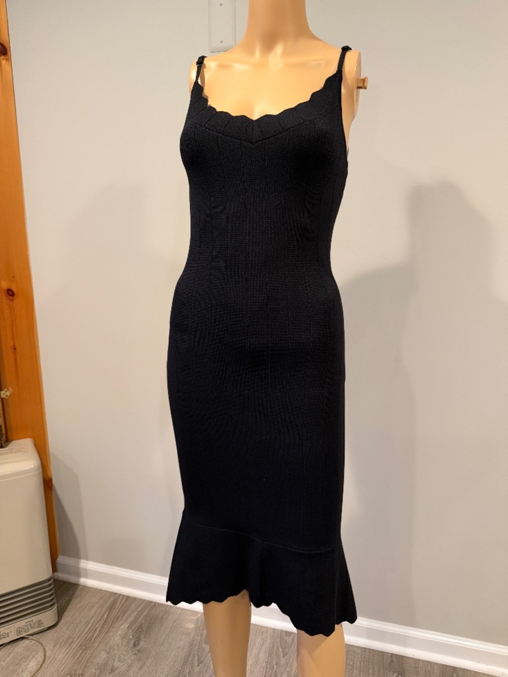NWT L’agence Asa High-Low Cocktail Sweater Dress Black Sz S